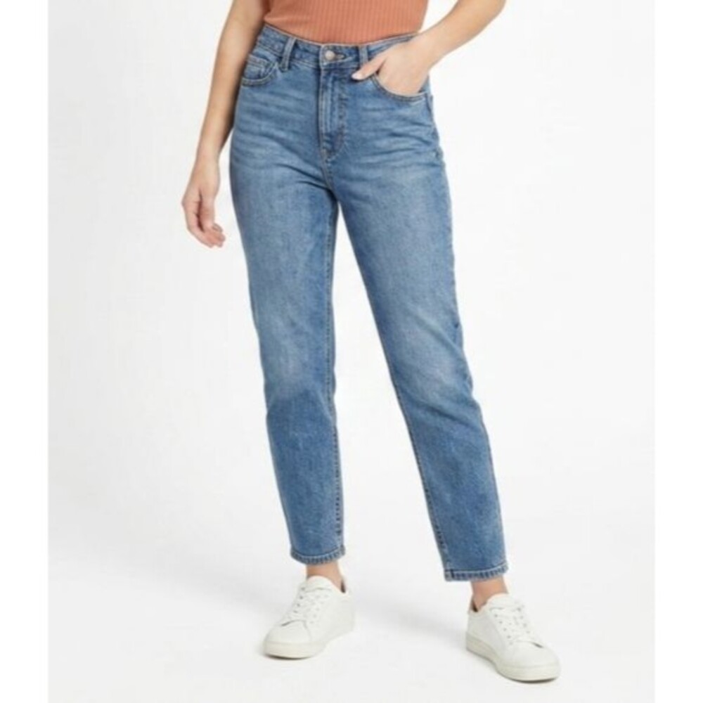 ModCloth The Molly Straight Ankle Jeans Womens Size 6 Blue 80s High Waist EUC